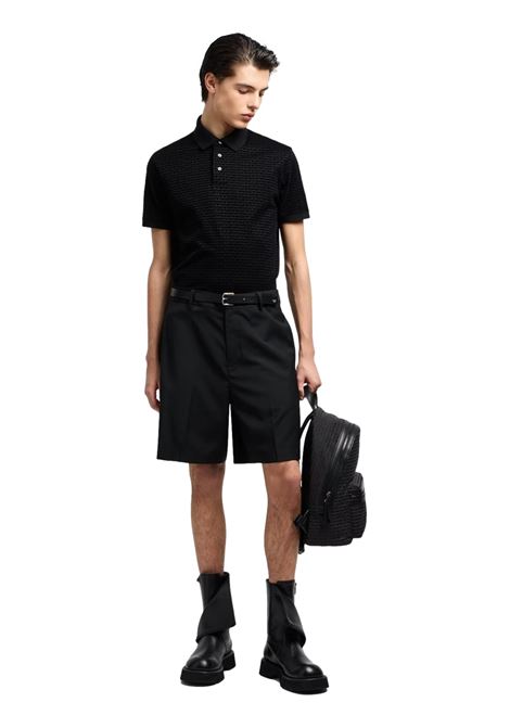 POLO IN JERSEY MISTO LYOCELL CON LETTERING FLOCK ALL OVER ASV EMPORIO ARMANI | Polo | EM001283 AF10017FC159